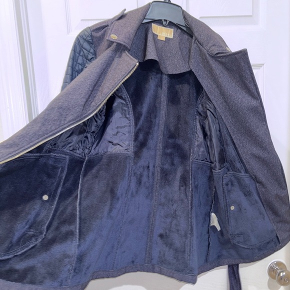 Michael Kors Women's Navy Blue Heather Winter Rain Coat Jacket SZ M​ - Picture 6 of 13